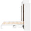 Lit double blanc avec placard, bureau rabattable et grand espace de rangement idéal pour les bureaux à domicile Petit espace de rangement mural, lampe de chevet de table confortable pour économiser de l'espace-1119107432