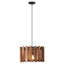 Luminaire suspendu en bois et en métal 1 lumière l 16 po Nilsen
