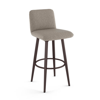 Nay Swivel Upholstered Counter Stool with Metal Frame