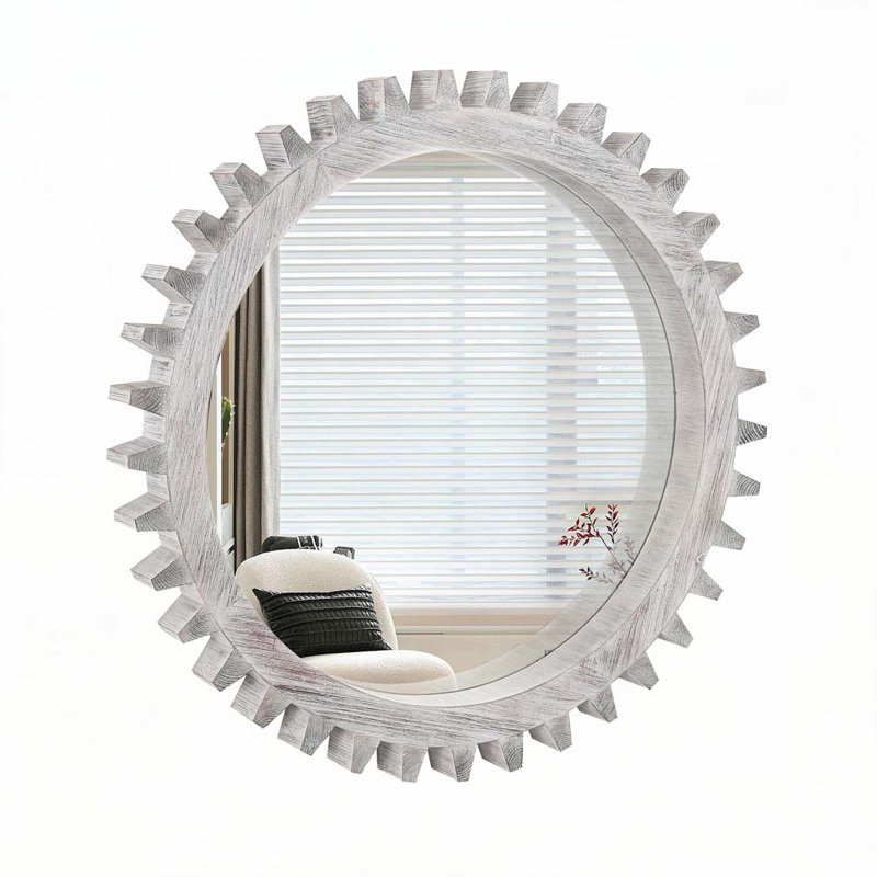 Miroir décoratif mural mural, 26 po x 26 po, Blanchies