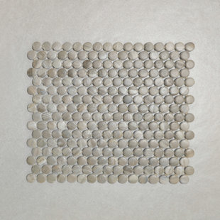 Carrelage mosaïque rond en cendré