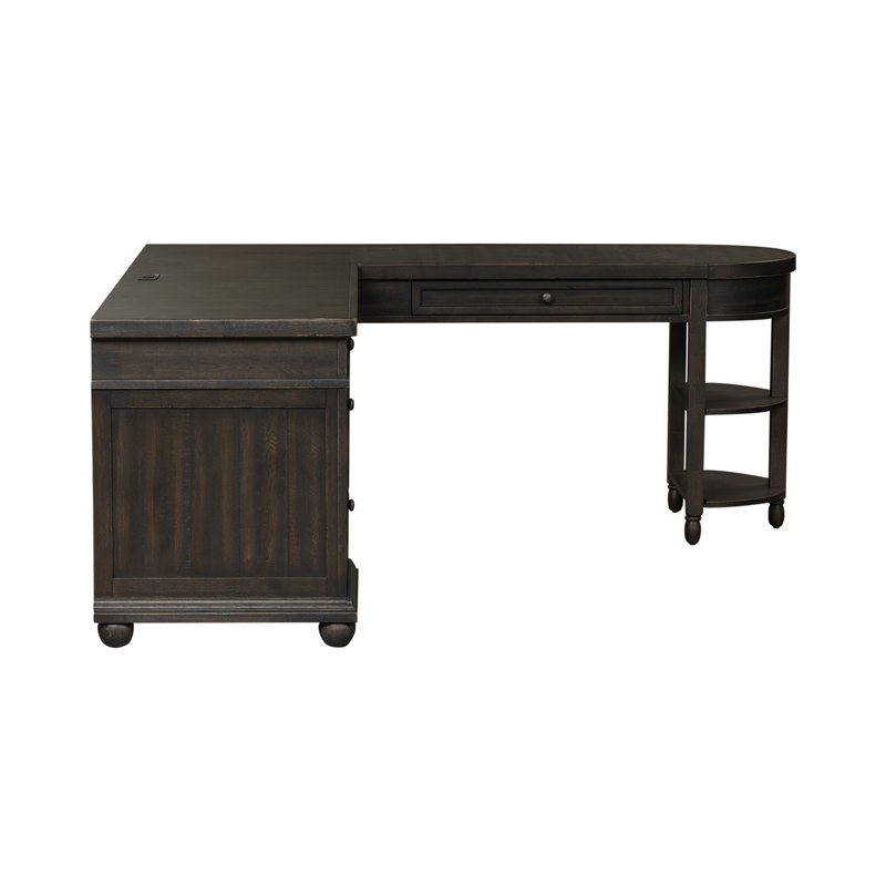 Kaloyan L-Shape Desk, Black