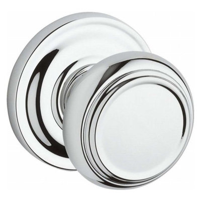Traditional Passage Door Knob with Traditional Round Rose