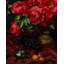 Boîte à fleurs 17 po en soie artificielle rouge pour bricolage (16 pièces)-86903287