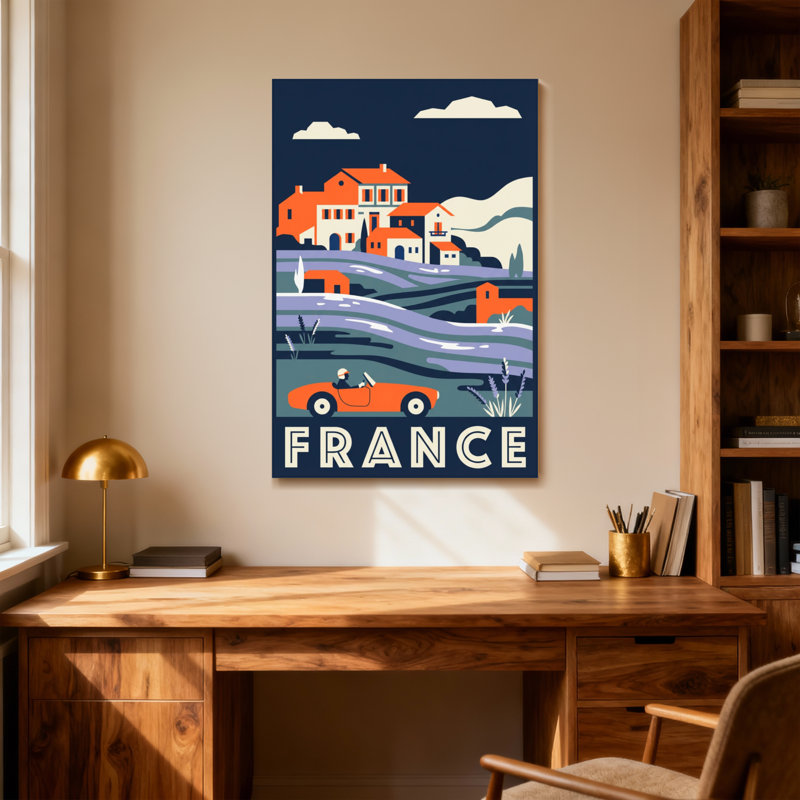 Scène de paysage urbain avec paysage urbain, H 18 po x l 12 po