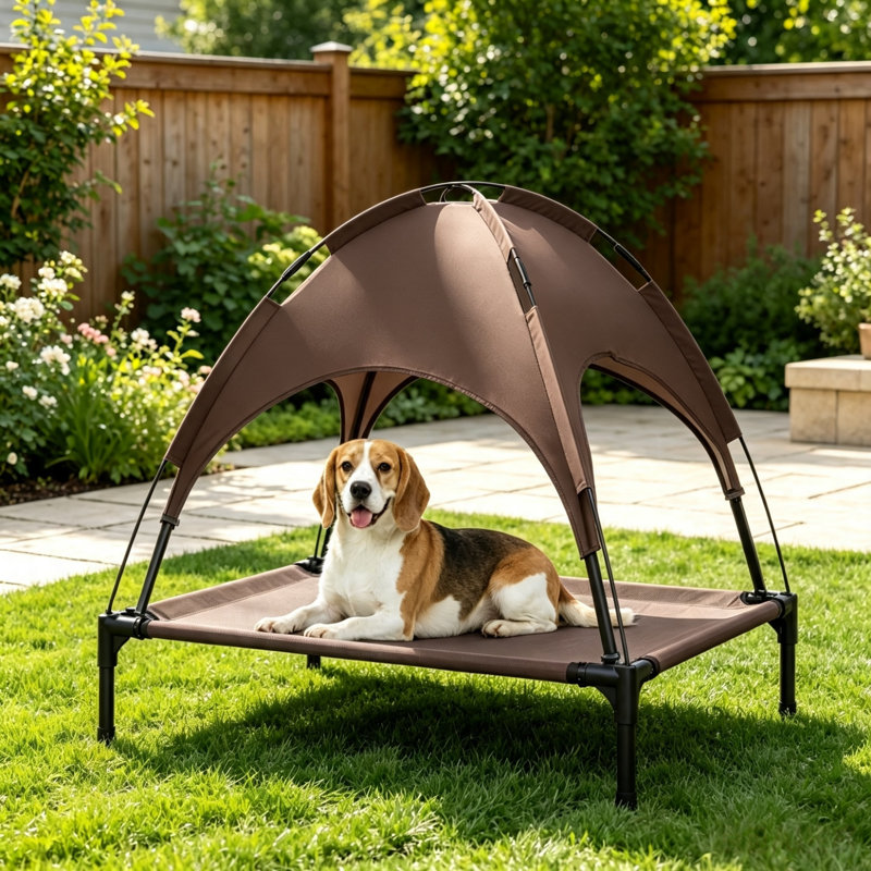 Polyester Pet Bed, Brown
