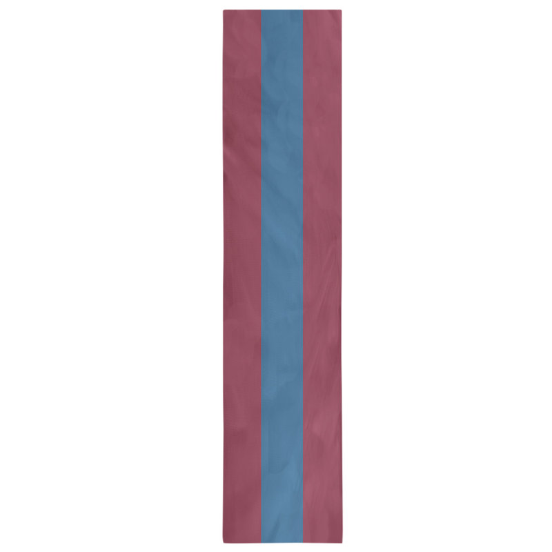 Chemin de table Boston, 90 po x 16 po, Burgundy/Blue/Burgundy, Mélange de coton