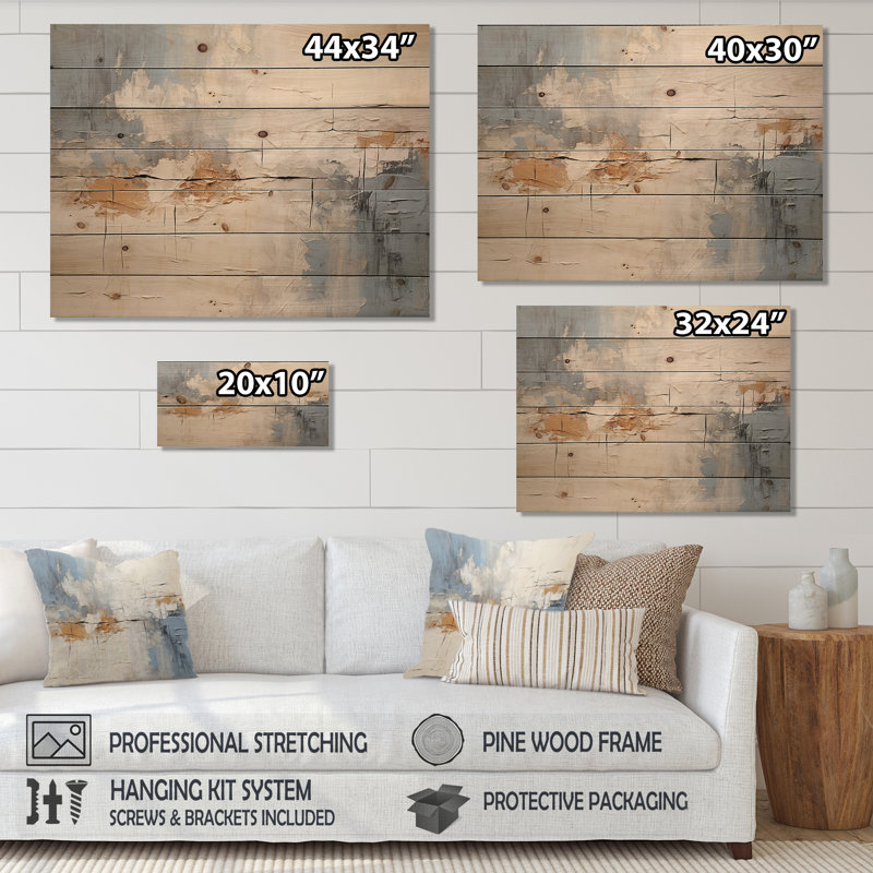 Panneaux de décoration murale Claree - Paysages en bois, H 24 po x l 32 po