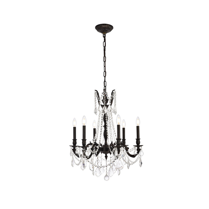Ashmin Crystal Dimmable Classic / Traditional Chandelier, Dark Bronze/ Royal Cut