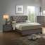 Table de chevet contemporaine 1Pc deux tons gris antique mobilier de chambre à coucher centre glissières en métal barre de laiton
