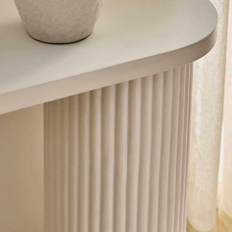 Console Modern Minimalist, H 31,5 po x l 55,12 po x P 11,81 po, Blanc