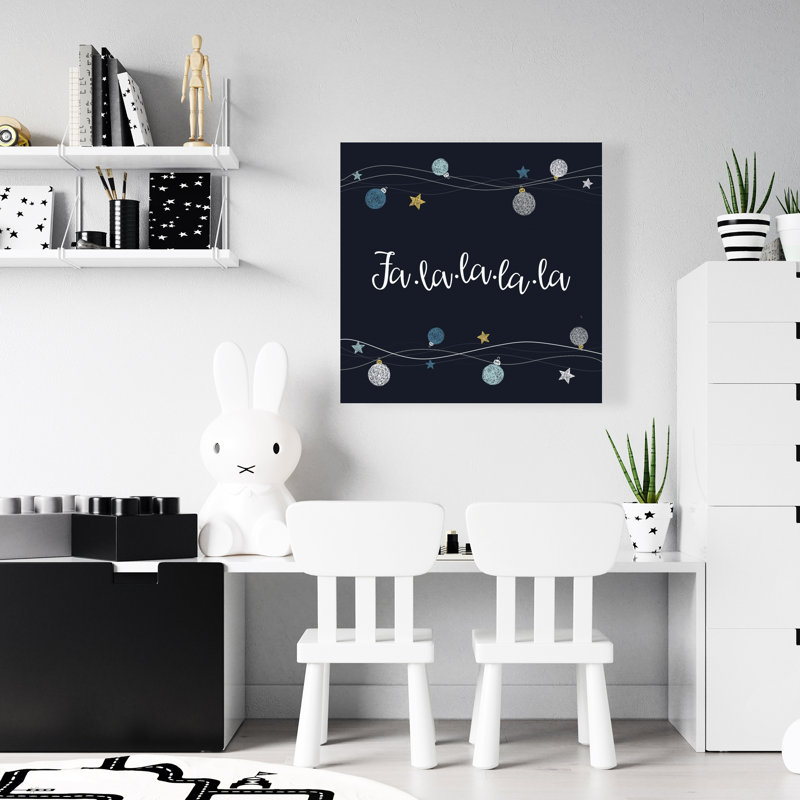 Toile Fa-la-la-la-la | Décoration de cuisine typo et symboles
