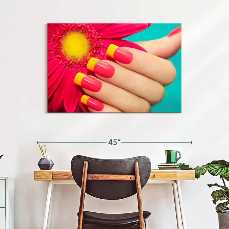 Shuttleworth Gerbera Inspired Nails, 26" H x 39" W