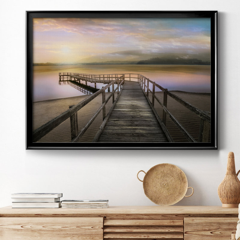 Louisiana Heron - reproduction d'art sur toile, H 18,5 po x l 24,5 po x P 1,5 po, Noir