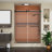 56" - 60" W x 74'' H Double Sliding Frameless Shower Door, 1/4" Clear Tempered Glass with Quiet Rollers, SGCC Certified-125018775-125018780-125018774