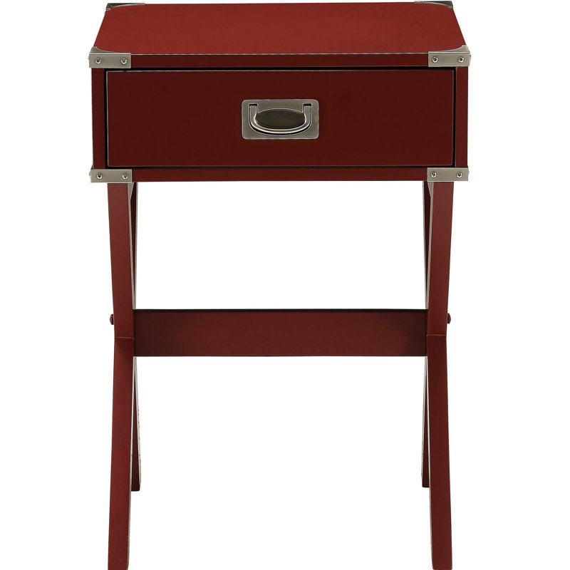 1 table de bout rouge - attrait rustique et pratique pour le salon au-delà de divers espaces, Rouge