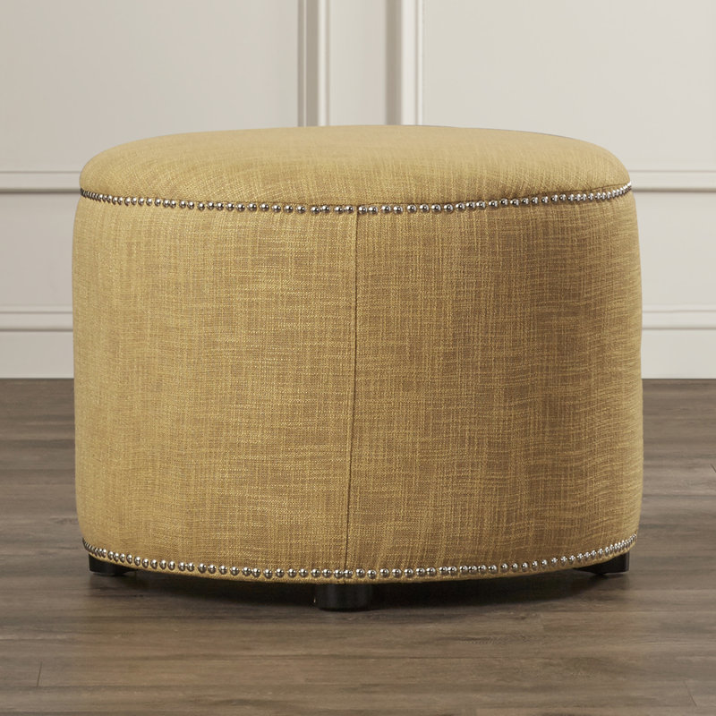 Jaymeir Upholstered Ottoman, Gold