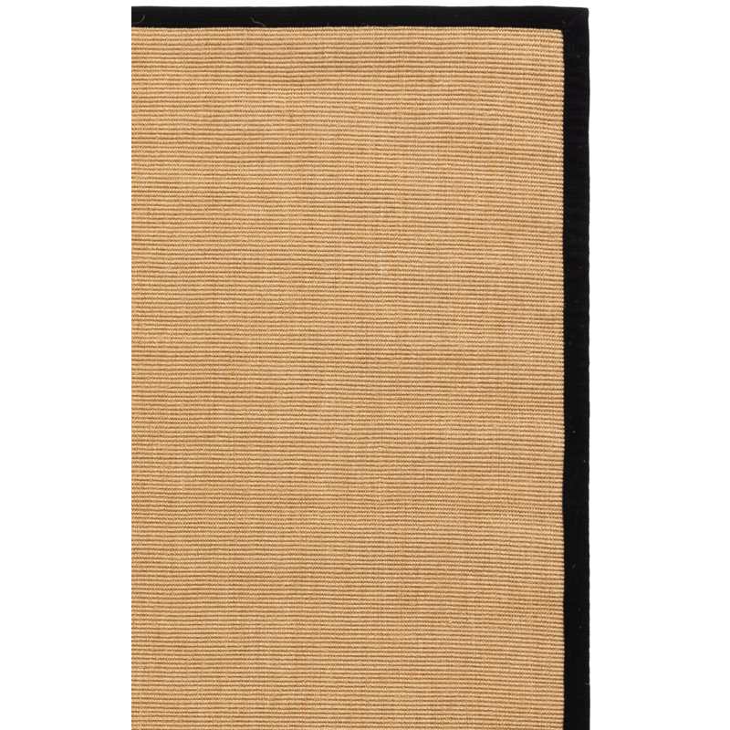 Cybil Auckland Jute Maize/Black Area Rug, Runner 2'6" x 12'