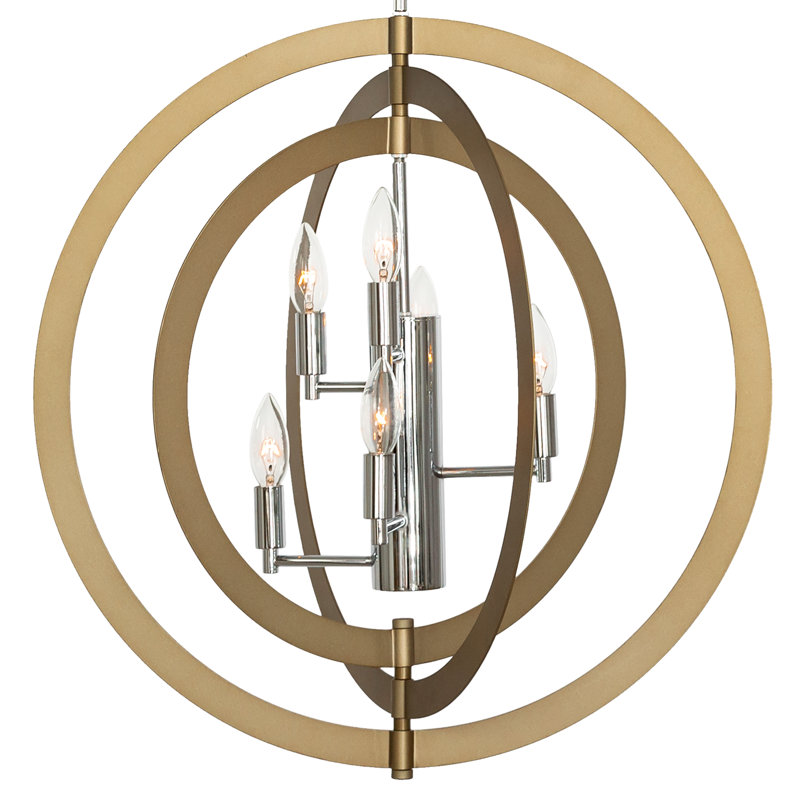Lustre 6 lumières façon bougie Kallem