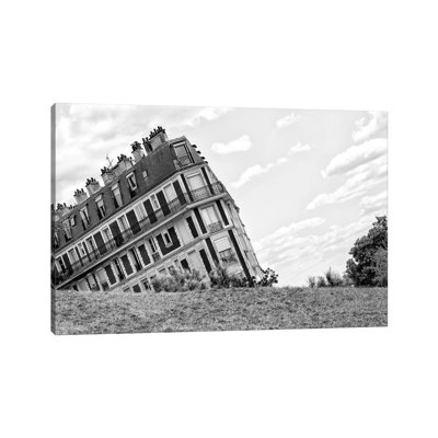Black Montmartre Series - Sinking Building by Philippe Hugonnard - Wrapped Canvas Print