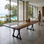 Pheraea Walnut Dining Table-1983443768