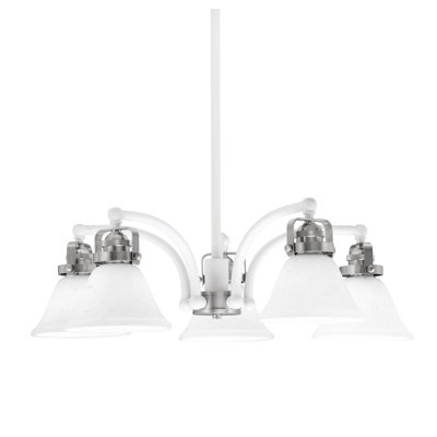 Lustre 5 lumières Easton avec verre mousseline Easton