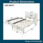 Lit plateforme double tapissier avec lit gigogne escamotable, structure en bois massif