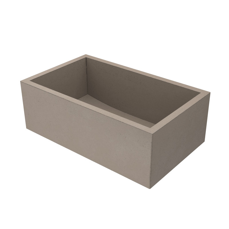 NativeStone® Concrete 30" L x 18" W Farmhouse Kitchen Sink, Earth