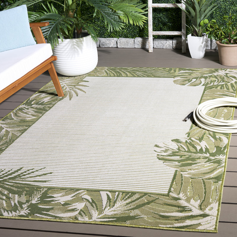 Tapis floral intérieur / extérieur Cabana 453, Rectangle 5'-1 x 7'-6
