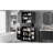 Multifunctional Black Bathroom Storage Cabinet, Adjustable Mdf Shelves, Modern Indoor Use
