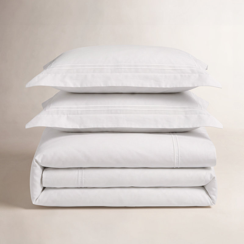 Azalia Traditional Duvet Cover, White, Full/Queen