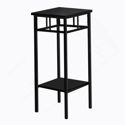 Accent Table, Side, End, Plant Stand, Square, Living Room, Bedroom, Metal, Laminate