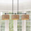 Lustre tambour en rotin 3 lumières Stutz
