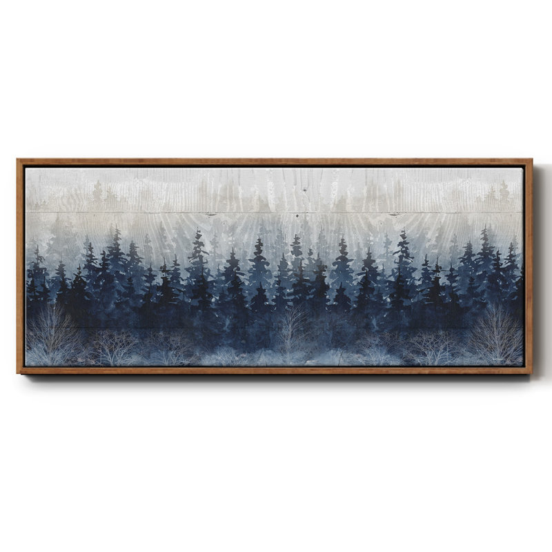 Misty Indigo Forest - toile encadrée, H 8 po x l 20 po