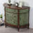 Multifunctional Half-Circle Wooden Accent Cabinet-109073114
