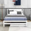 Lit plateforme double en bois avec lit gigogne réglable simple et tête de lit-1971116270