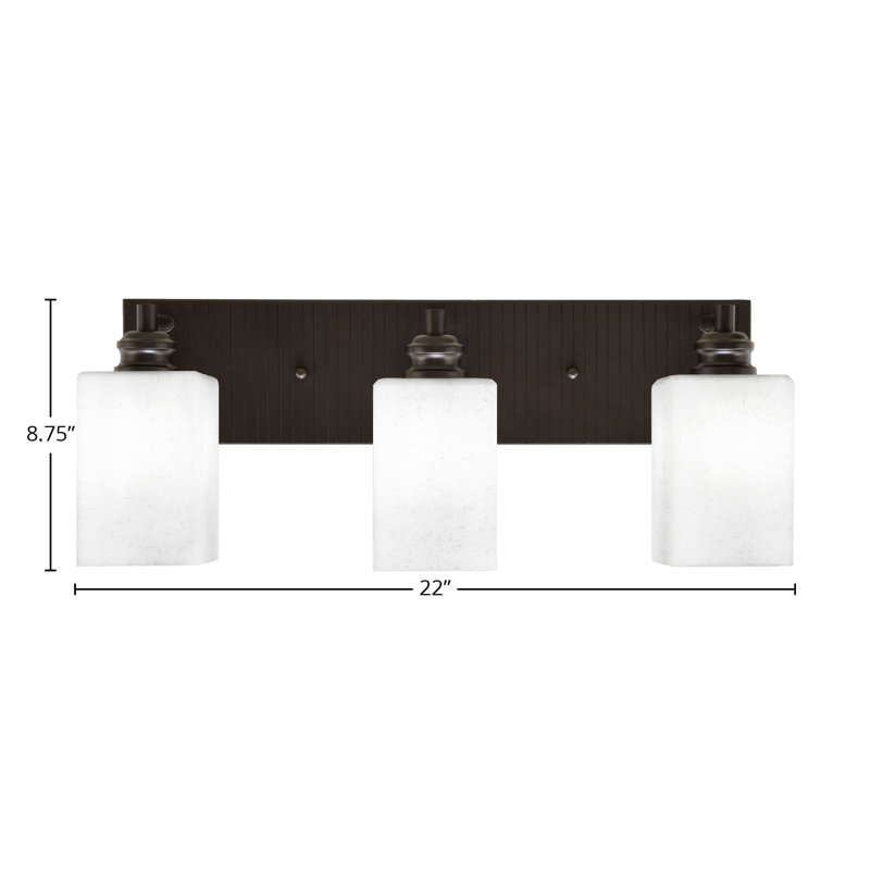 Éclairage pour meuble-lavabo 3 lumières Ave, Blanc, Espresso