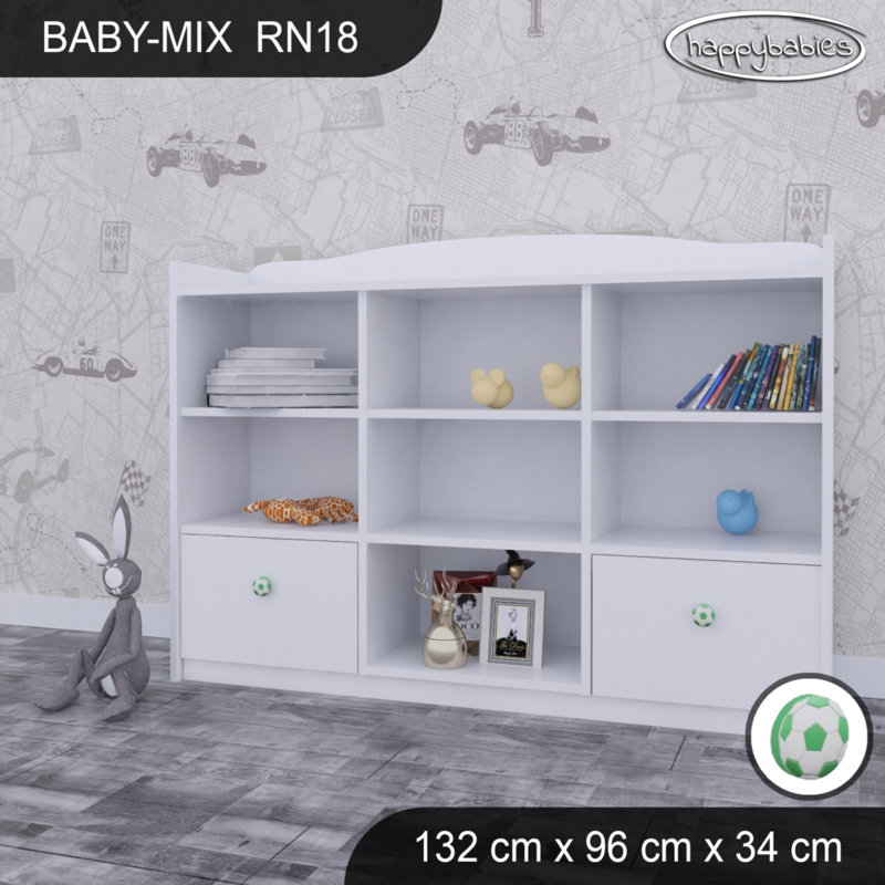 129Cm Cube Unit, White/Green