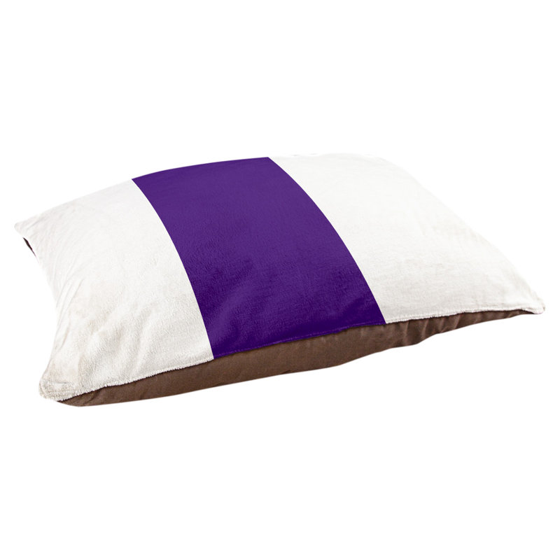 Coussin Houston, Blanc / mauve / blanc, Très grand (l 50 po x P 40 po x H 17 po)