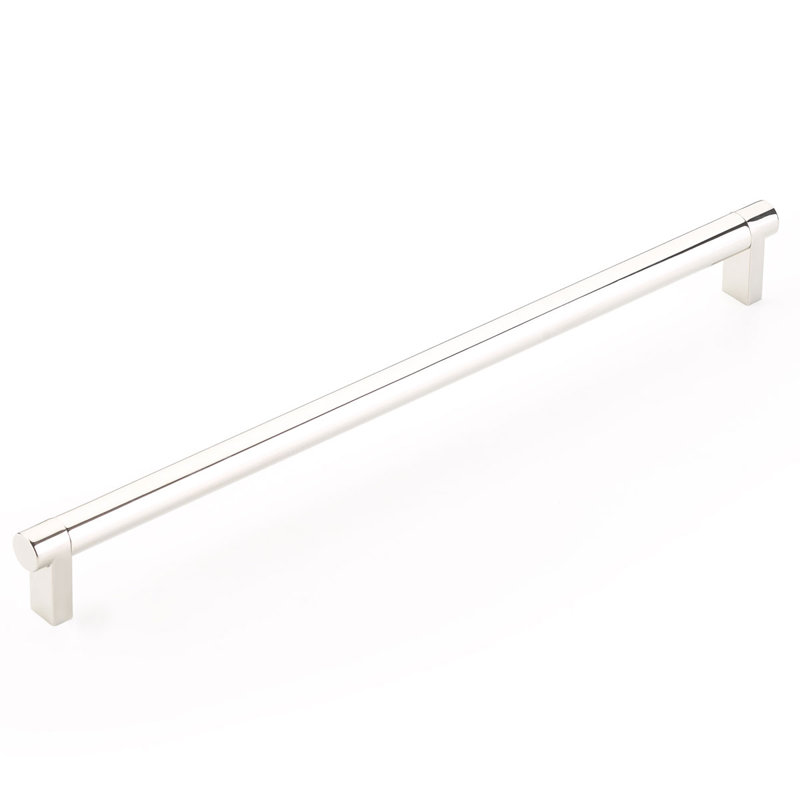 Select Cabinet Pull Bar Pull, Polished Nickel, 12" Center to Center