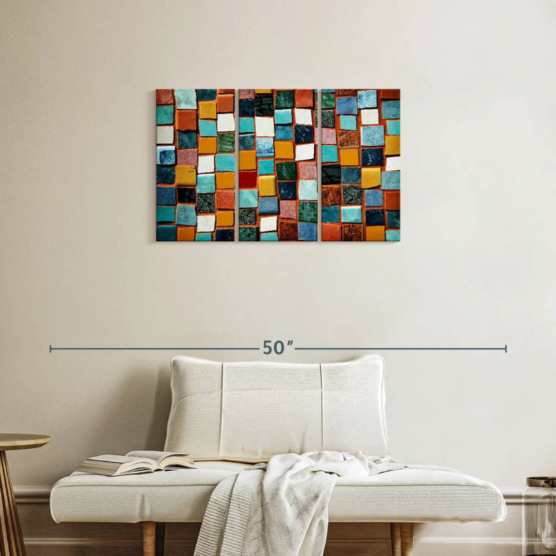 Lilie Tile Scraps Mosaic, 20" H x 33" W