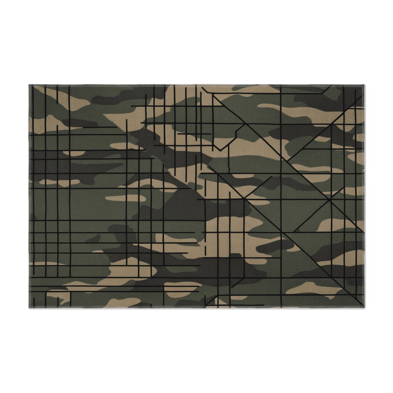 Topographic Flow Indoor And Outdoor Area Rug, Rectangle 2' x 3'
