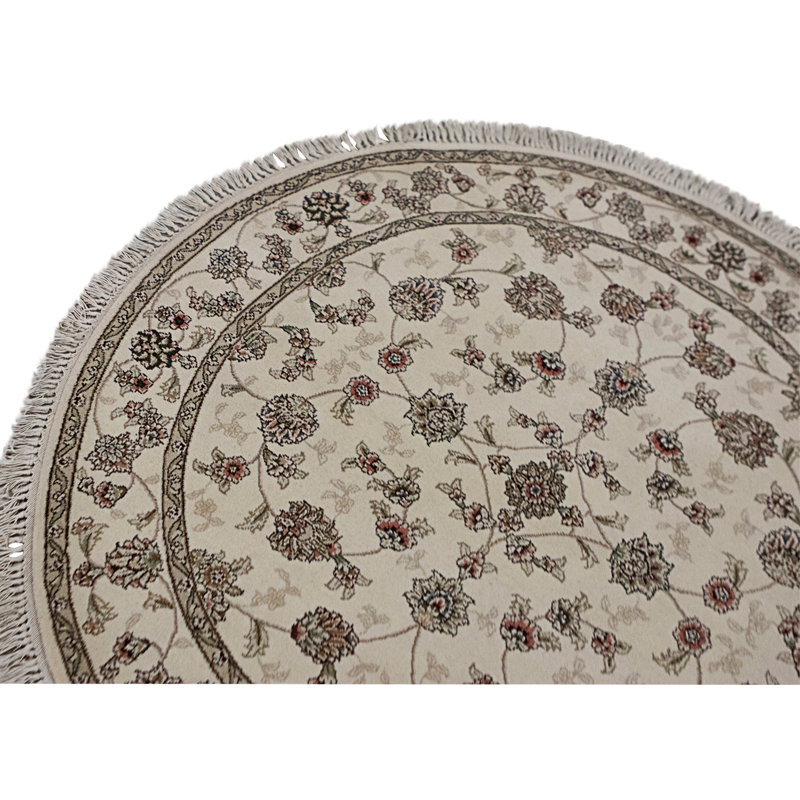 High-Quality Hand-Knotted Ivory Area Rug