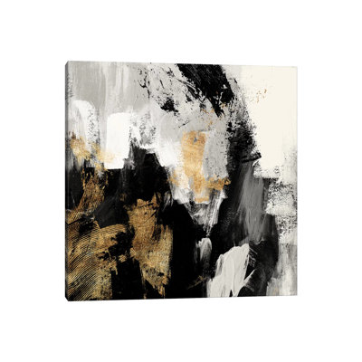 Neutral Gold Collage I by Victoria Borges - Wrapped Canvas Print