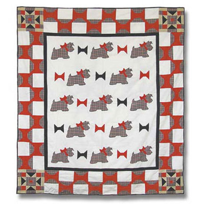 Scottie Quilted Throw Blanket