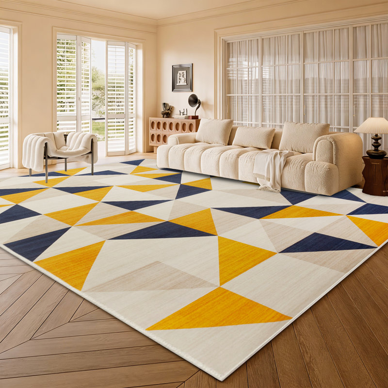 Abstract Machine Printed Shag Area Rug, Rectangle 80 x 150 cm