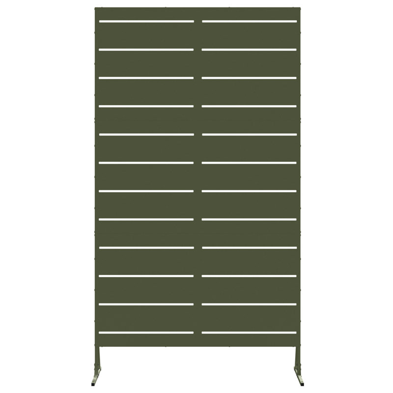 Steel Fence Panel Steel Medium Durable, Olive