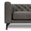 Canapé 3 places 92,52 pouces en cuir véritable avec dossier capitonné, cuir fleur et plumes-1862142521