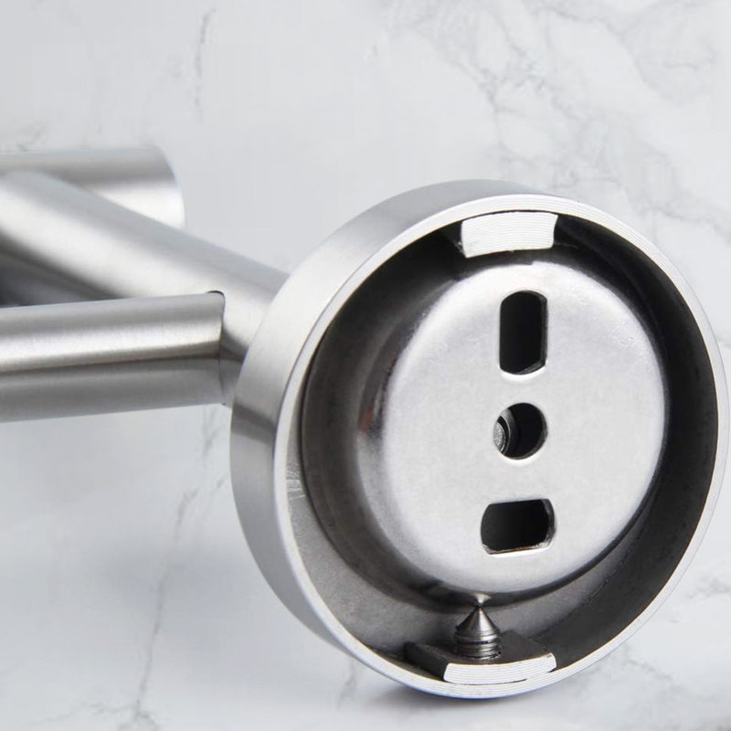 Double Wall Mounted Towel Bar, Chrome