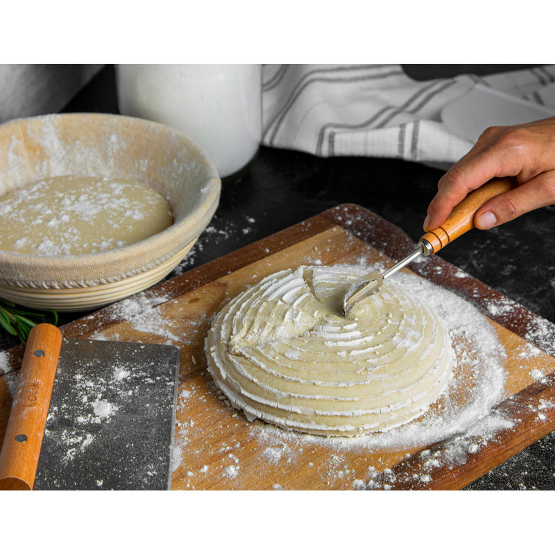 Kook 12-Piece Rattan Bread Proofing Basket Set with Tools